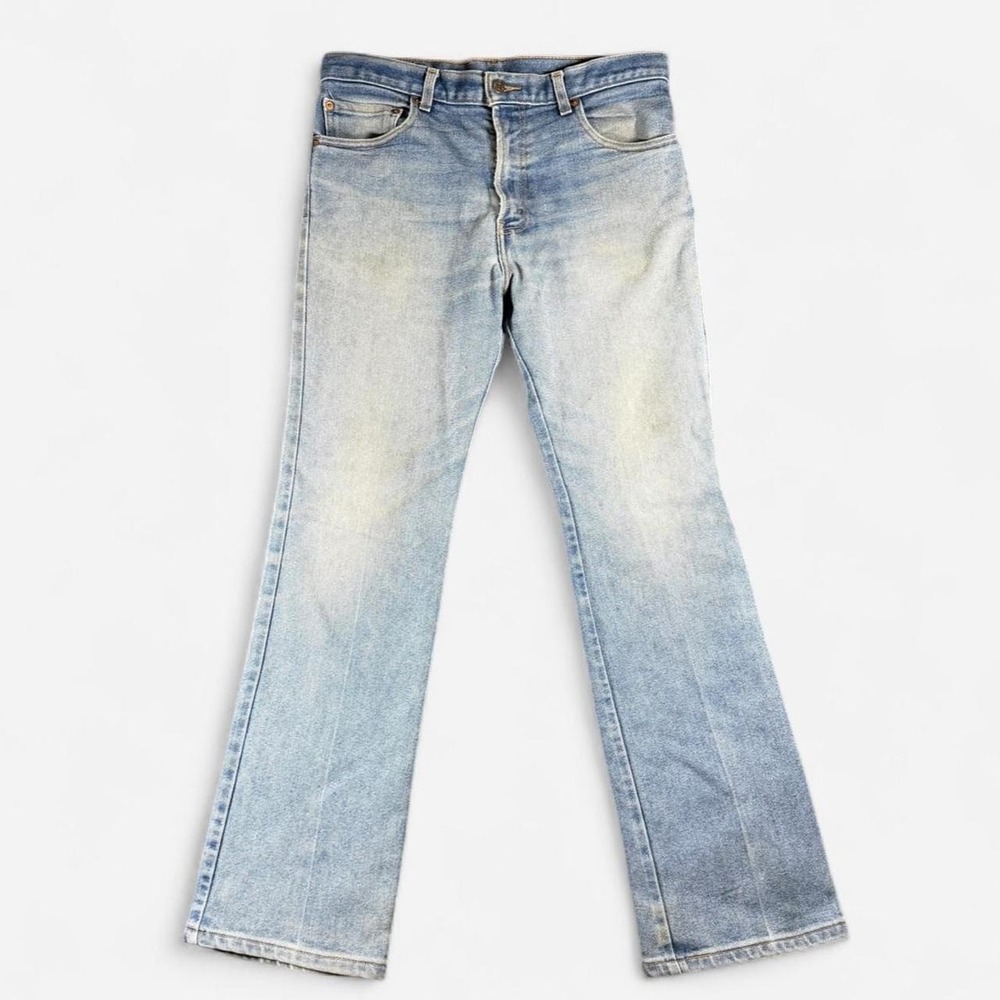 Vintage Levi 517 Light Wash Bootcut Jeans Western Cowboy Distressed 34x32 Y2K